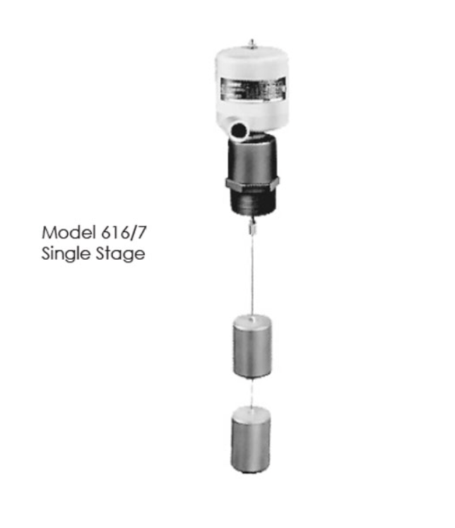 616_716 Top Mounted Level Control Switches Stainless Steel Displacers